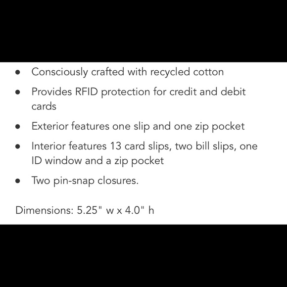 Vera Bradley Bahama Bay wallet-Ships within 24 hours - Picture 5 of 5